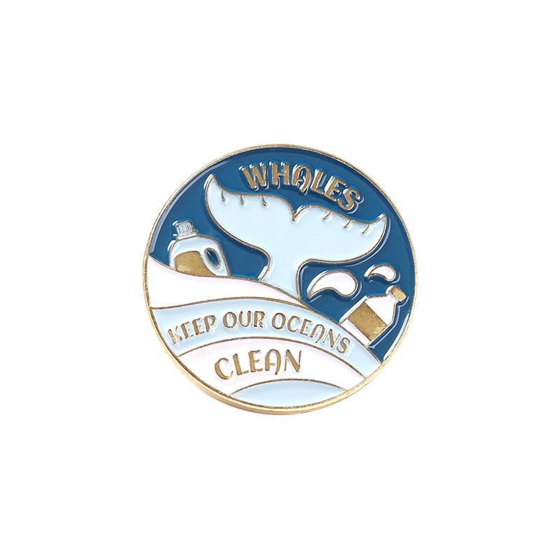 

Unique Stylish And Blue Whale Lapel Pin Crafted From Alloy For Individual Fashion Statements XZ4692