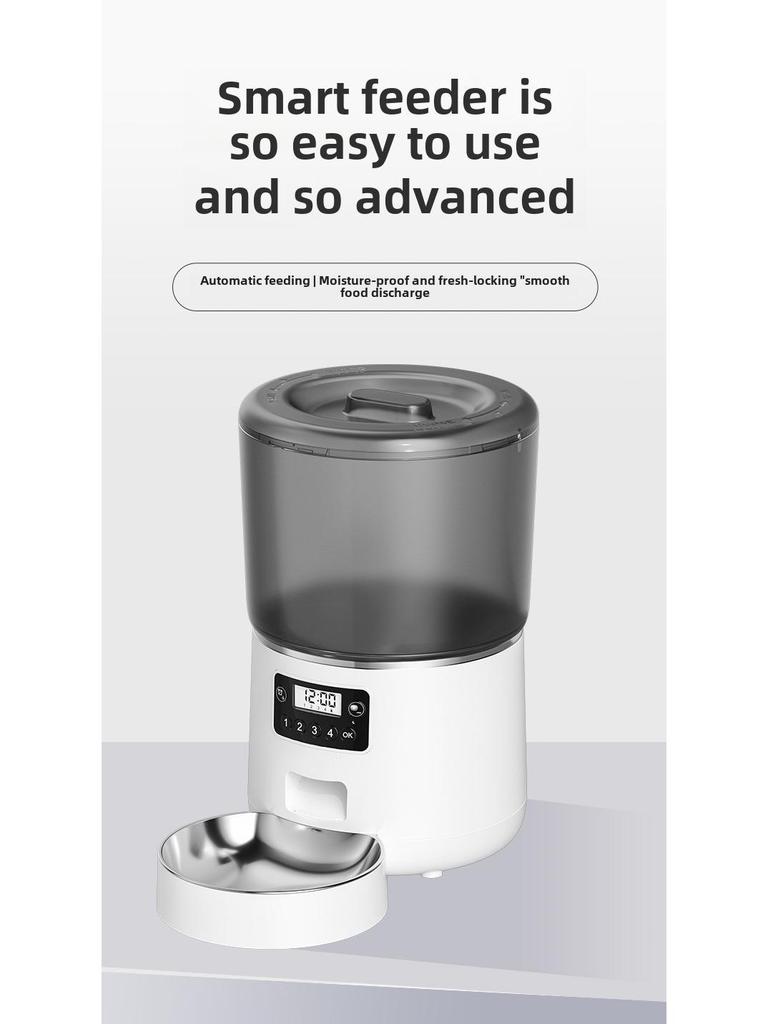 Smart Pet Feeder: 4L Automatic Food Bowl for Cats and Dogs