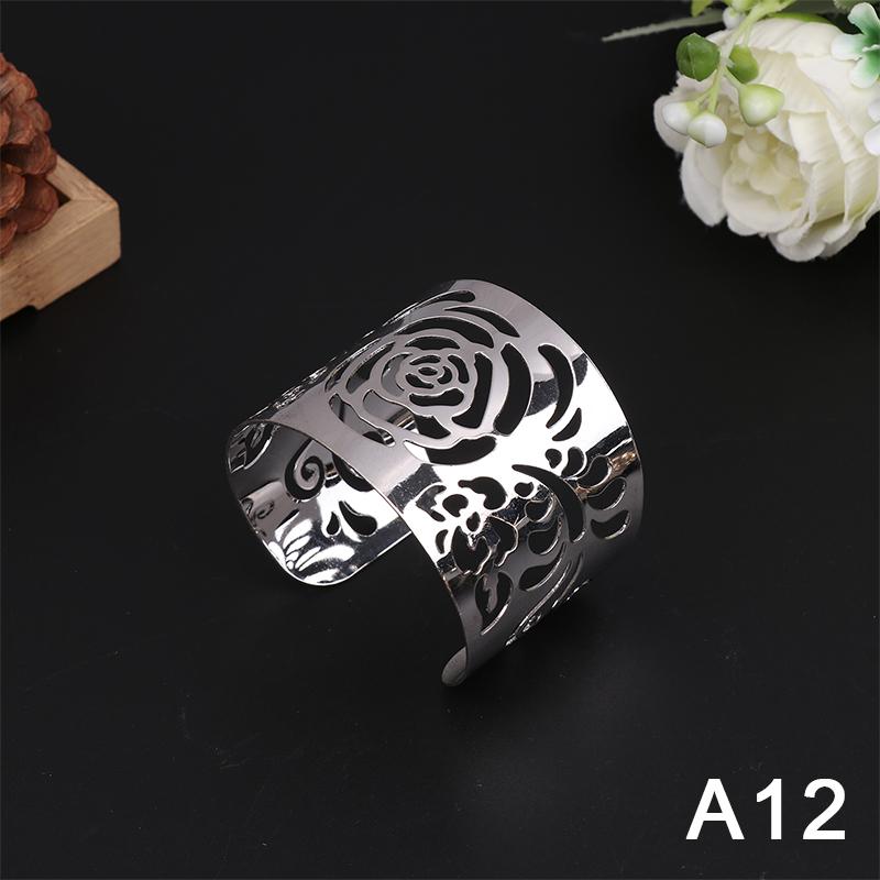 Chunky Wide Metal Bracelets For Women Open Cuff Exaggerated Cuff Bangles Trend Charm Arm Jewelry  Gifts