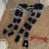 Luochi Fluffy Soft Y2K Striped Knit Scarf - Versatile Neck Warmer for Women
