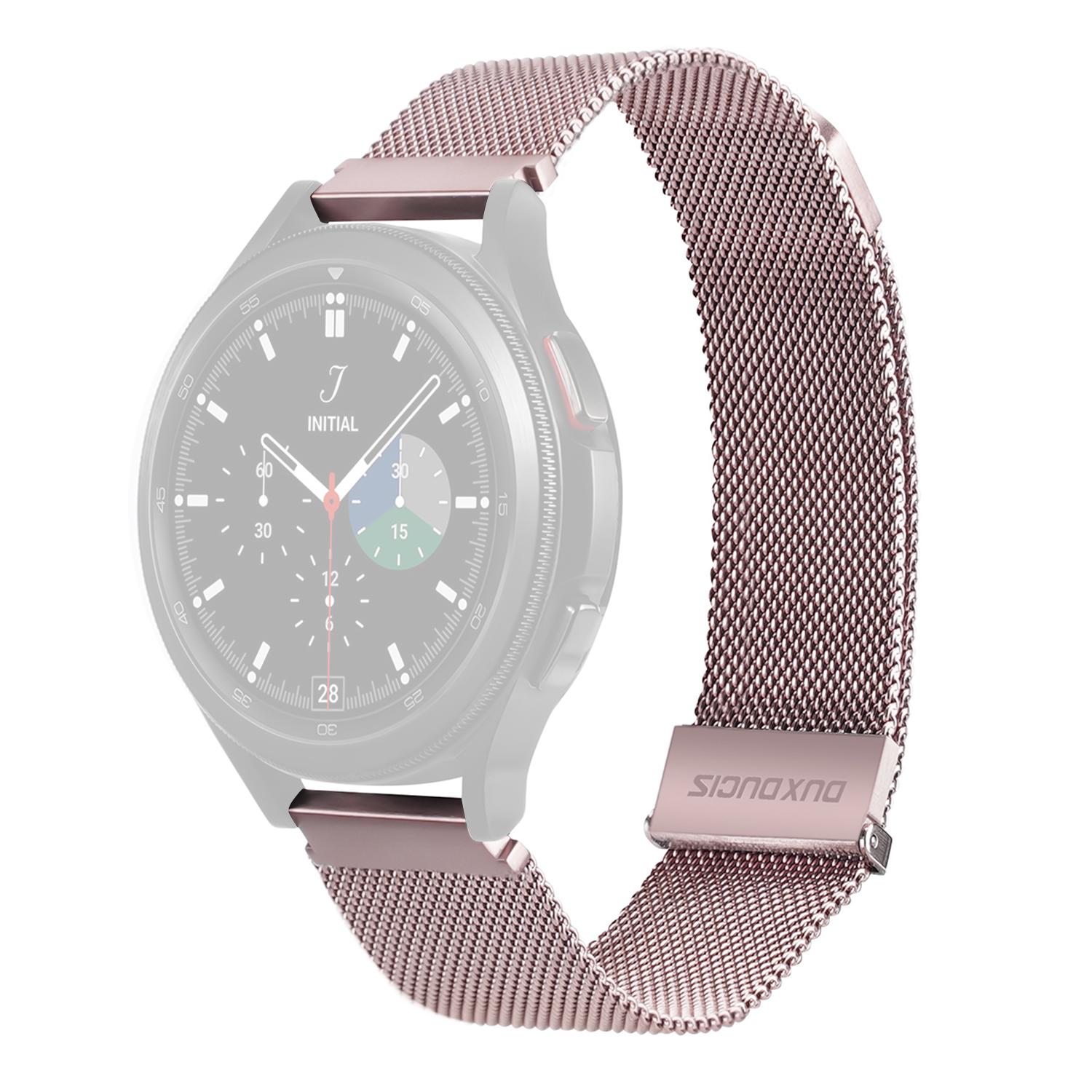 

DUX DUCIS Milanese Watch Band for Samsung Galaxy Watch3 41mm/Watch 6 40mm 44mm Stainless Steel Alloy 20mm Magnetic Strap Bracelet Pink
