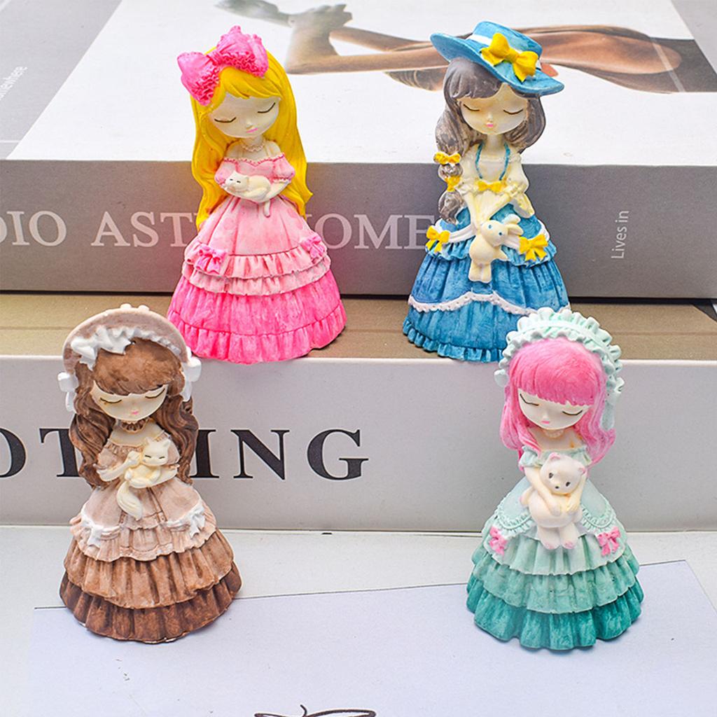 Silicone Candle Moulds Clay Mould Crafts Molds Baking Tool Princess Shape Non-stick Silicone Material for Kitchen Baking