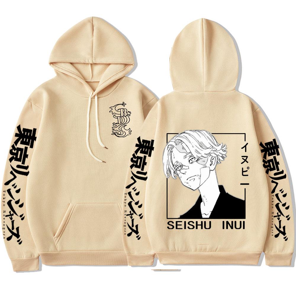 Japanese Anime Tokyo Revengers Hoodie Seishu Inui Graphic Hoodies Harajuku Streetwear Men Women Fashion Long Sleeve Oversized Sweatshirt