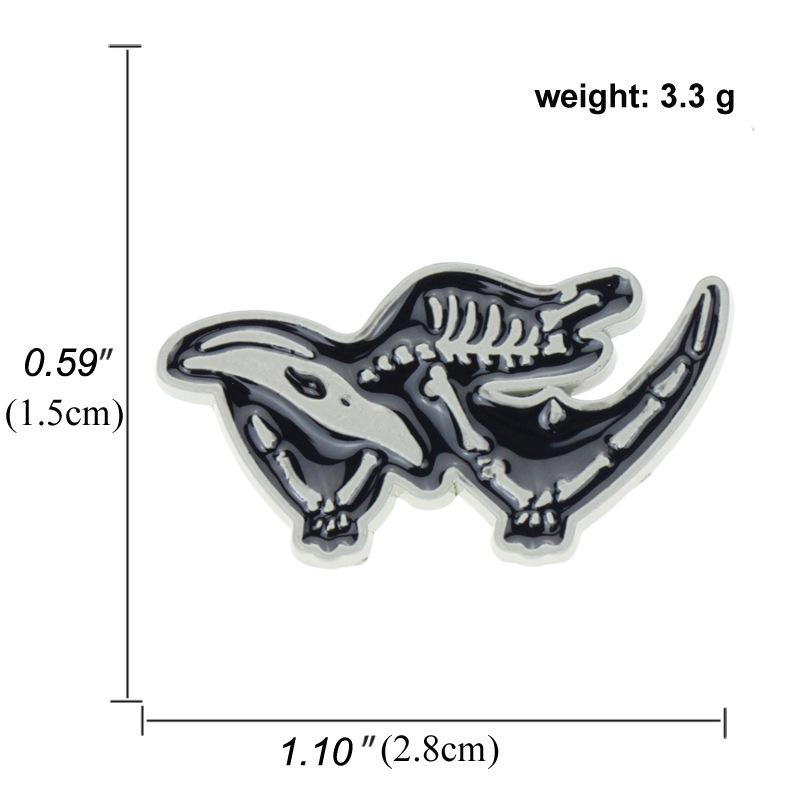Anime Dinosaur Lapel Pin: Japanese & Korean Style Enamel Brooch for Men's Fashion