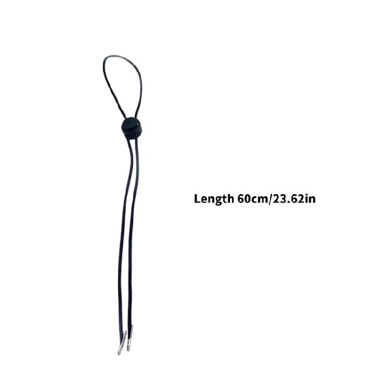 Spring Lock Hat Chin Cord 10pcs Black Adjustable Strap For Wind Protection Comfortable Elastic Cord