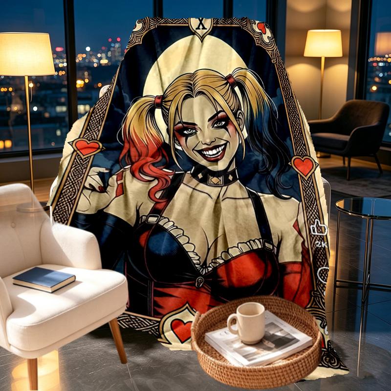 Superhero Print Blanket - Soft & Comfortable, for Bedroom, Travel, Sofa, Home Decoration - Birthday Christmas Gift for Friend