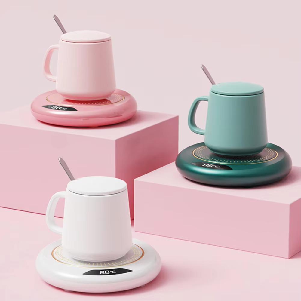 Coffee Mug Warmer USB Desk Mug Warmer Temperature Setting Electric Beverage Milk Tea Water Heating Pad Thermostat Coaster