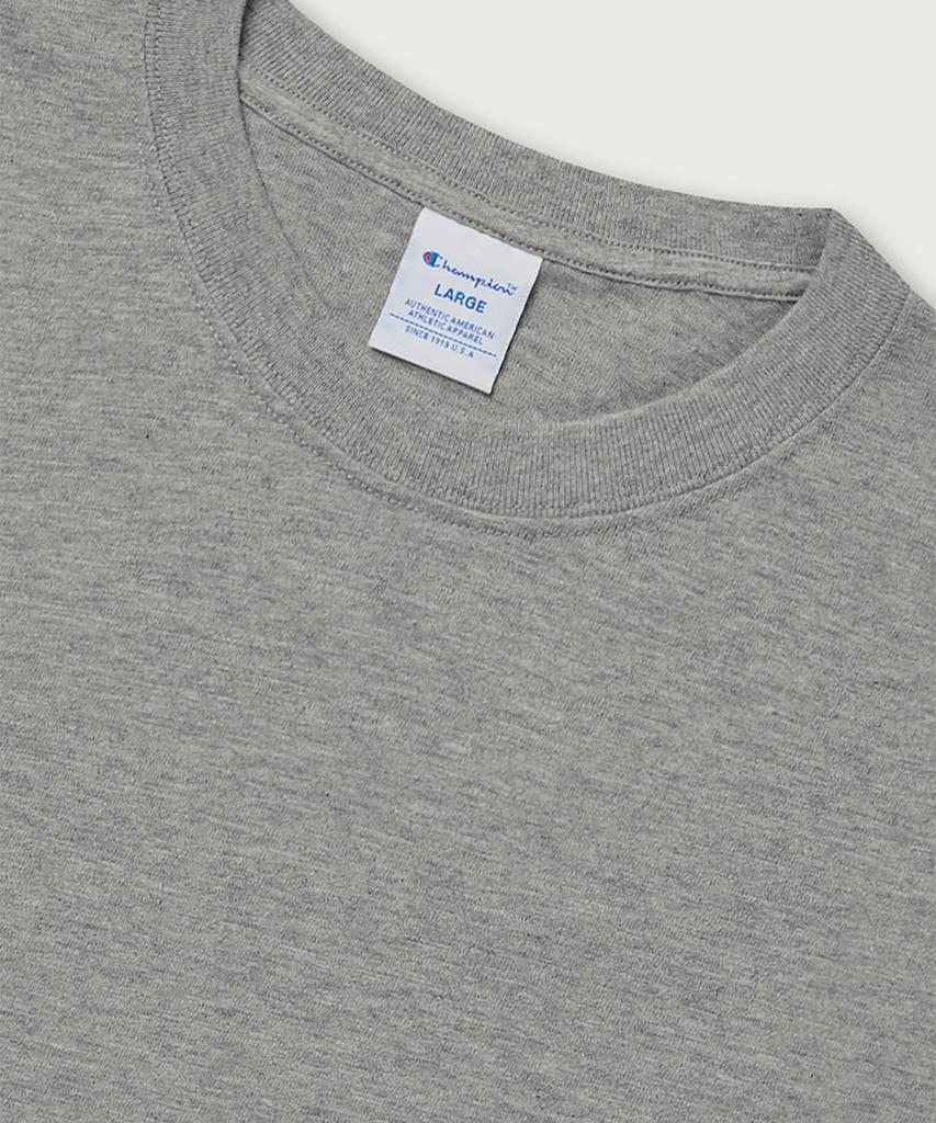 CHAMPION Slub Jog Tag Short Sleeve T-Shirt Grey