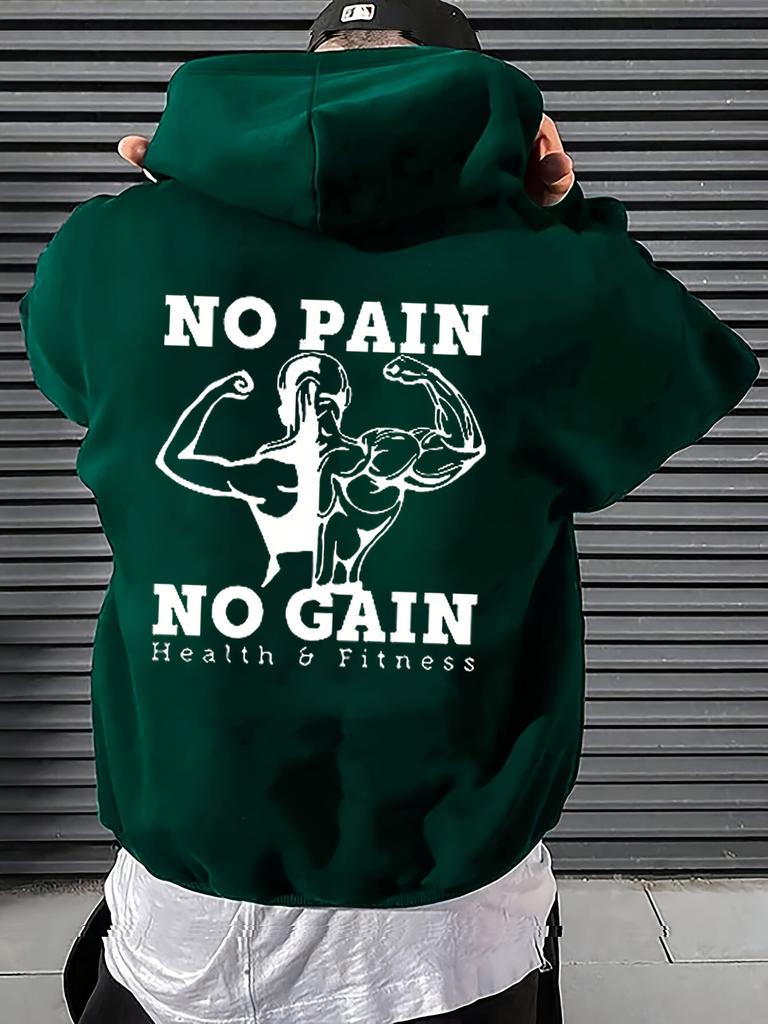 Street Sports Style Fitness Slogan Muscle Men Print Hoodie Oversize Couple Sweater