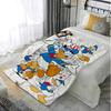 Kawaii Duck Cartoon Anime Blanket School Warm Winter Blankets for Bed Bedroom Decoration Home Bedspread the Sofa Throw Knee Nap