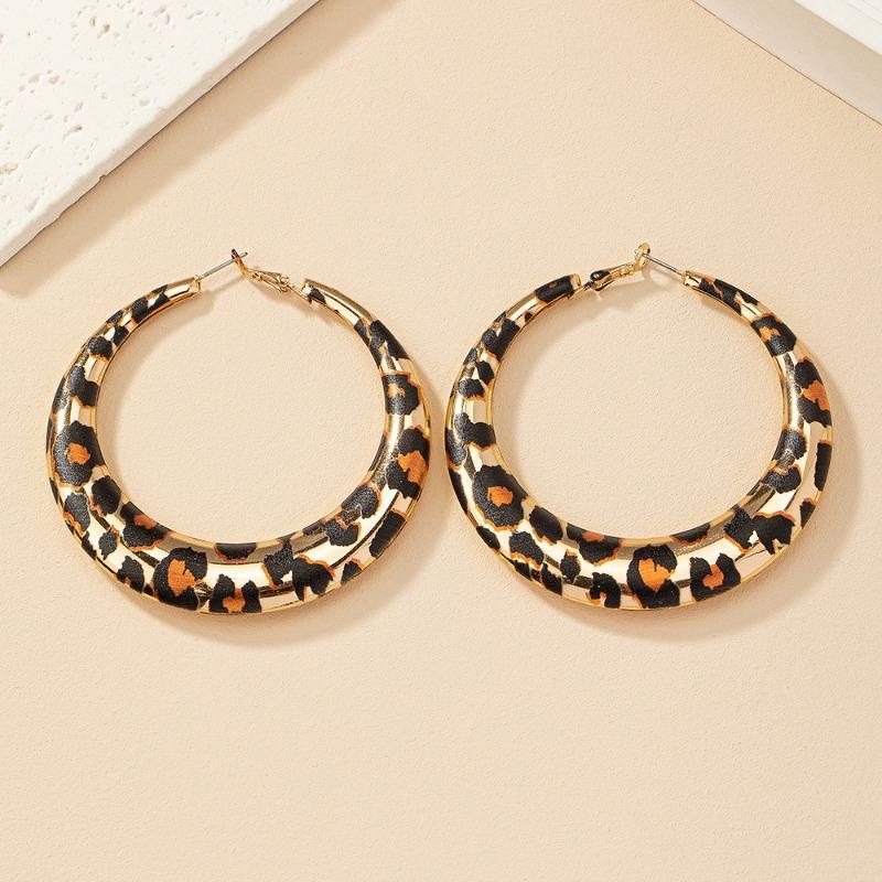 Fashionable Beautiful Leopard Print Drop Earrings for Women цветной печати леопарда