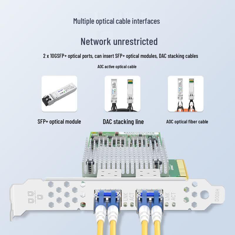 EB-LINK BCM57810S 10 Gigabit Dual-Port Fiber Network Adapter