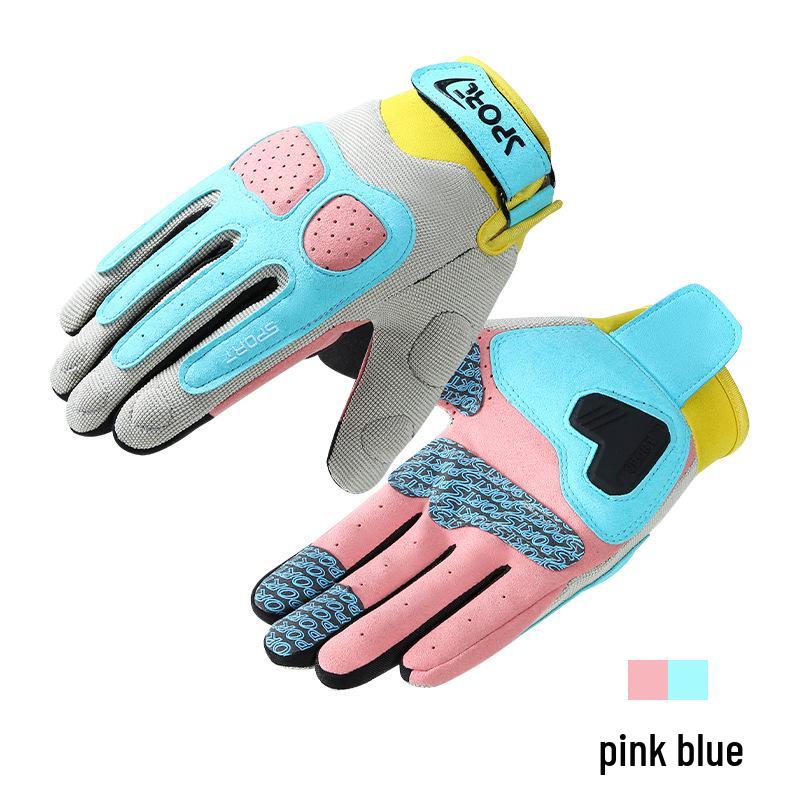 Unisex Summer Motorcycle Gloves - Non-slip, Thin, Wear-resistant, Full Finger, Sunscreen for Riding & Biking