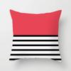 Pink Color Cushion Cover Geometric Print Decorative Pillows Red Stripe Pillow Case  Pillows Decor Home For Car/bed /sofa