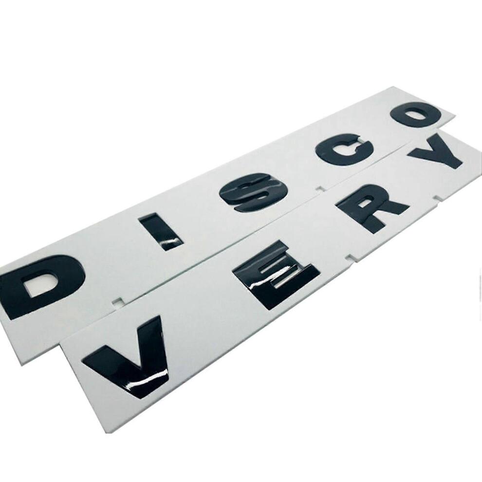 2 Set 3d Glossy Black Letter Discovery Car Rear Front Badge Emblem Decal Sticker-glossy Black Mat