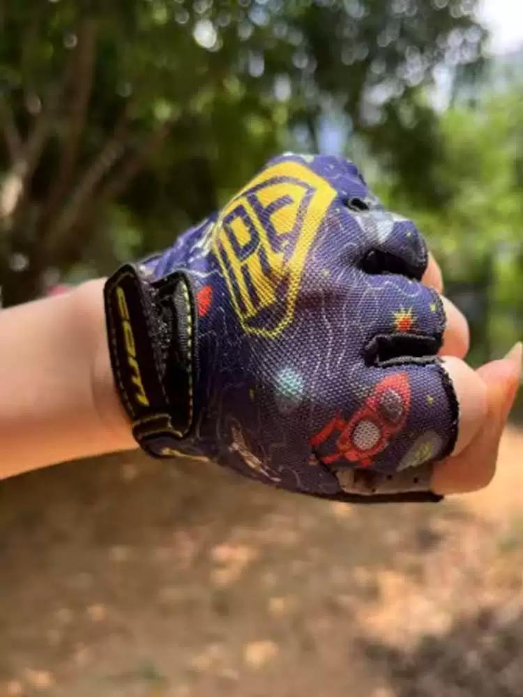 COM Kids Cycling Gloves Bicycle Balance Car Protective Gear Spring & Fall Half Finger Full Finger Breathable, Wear-Resistant and Non-Slip