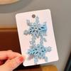Shiny Children's Princess Snowflake Hair Clip - Versatile Duckbill Side Clip