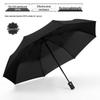 Extra-Large Automatic Black Men's Sunshade & Rain Umbrella - Sturdy, Foldable, Customizable with Thickened Design