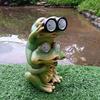 Gartenstatue Solar Außen Frosch Verandaskulptur Niedliches Tier Rasendekoration - Geschenk zum Geburtstag einer Frau Einweihung