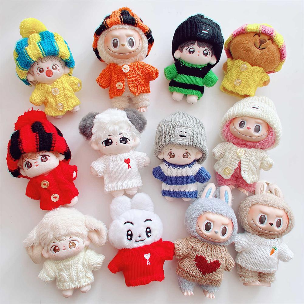 

Doll Woolen Hat for 15cm Labubu Hat Kawaii Cute Doll Accessories Kids Girls Toys 01#