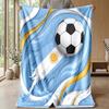 Argentinien Fußball Aufdruck Flanelldecke Hautfreundlich Warm Dekorative Decke für Innen Couch Bett Tägliche Nutzung