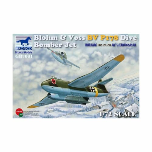 

Bronco Model 1/72 German Blohm & Voss Bv P178 Jet Dive Bomber Plastic Model Kit CBF72001