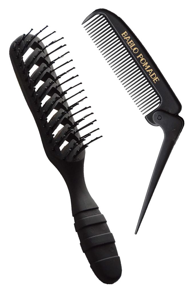 Bablo Pomade Folding Comb Skeleton Brush Set Comb Hair Brush Hair Barber Comb & Men's