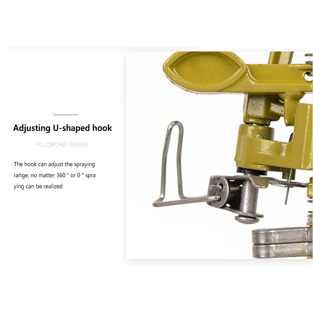 Pulverizator de apă pentru gazon de grădină rotativ 360° Aspersor de udare reglabil Aspersoare de grădinărit din aliaj de zinc pentru parcul cu sere