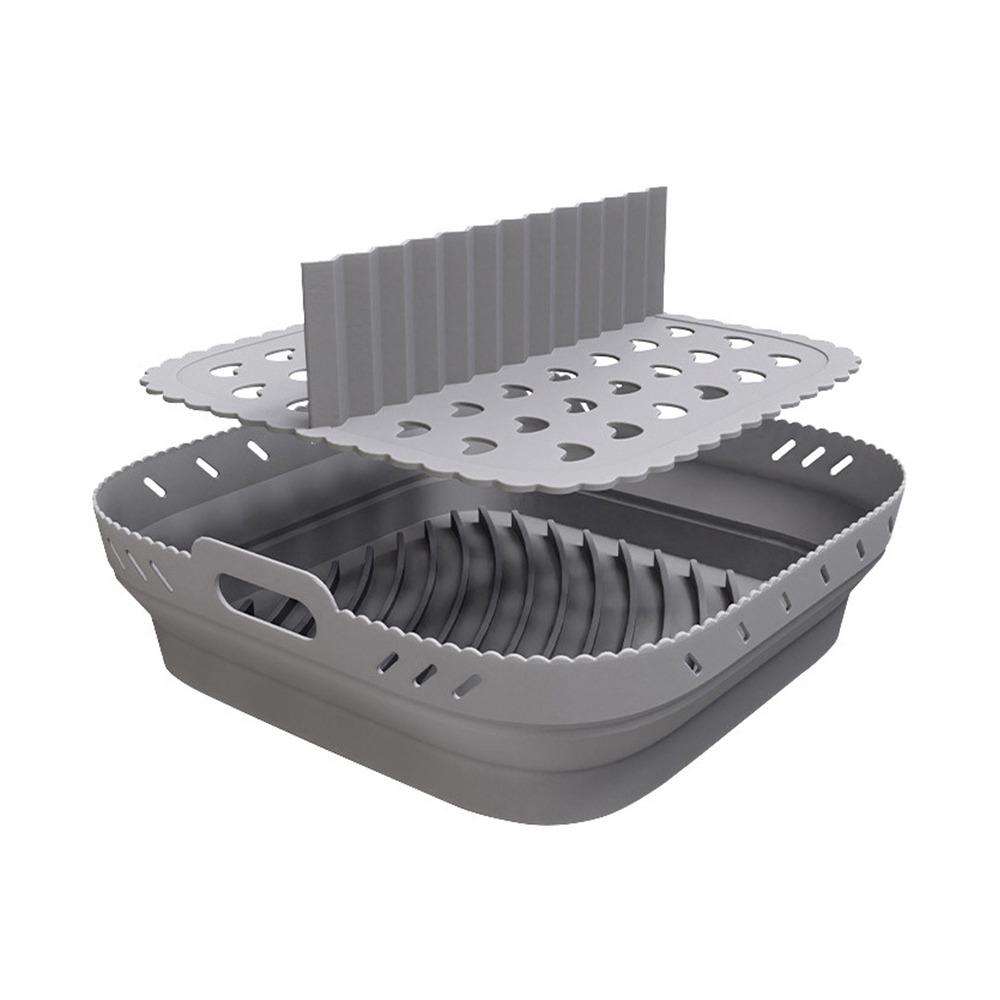 Separate Silicone Air Fryer Liner Square Round Foldable Air Fryer Pad Heat Resistant Multicolor Air Fryer Silicone Pot