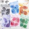 Paper Trace PET Sticker Pack: Ink-Dyed Starry Sky Series with 6 Color Themes & Scenery Base - 30 Sheets Included