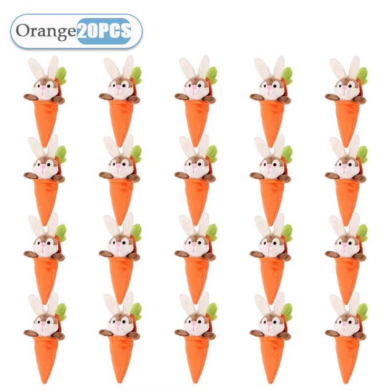 1-20PCS Kawaii Keychain Bunny Carrot Keychain Plush Toys Keychain Anime Bunny Pendant Stuffed Doll Gifts Easter Basket Gifts