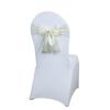 1 Pcs Satin Chair Bow Sash With Rhinestone Accent Easy Install For Wedding Banquet Party Events