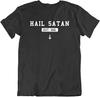 Hail Satan Est 666 Trendiges Parodie Teufel T-Shirt Schwarz