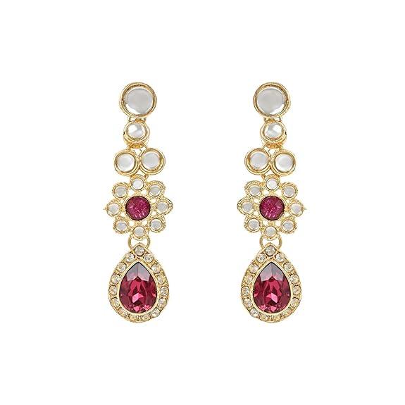 Gold Plated Traditional Kundan Stone Choker Necklace With Earrings & Maang Tikka Jewellery Set for Women