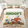 3Pcs Snoopy Halloween Celebration Bedding Set Quilt Cover Pillowcase Home Christmas Halloween Gift 1 Duvet Cover 2 Pillowcase S1468