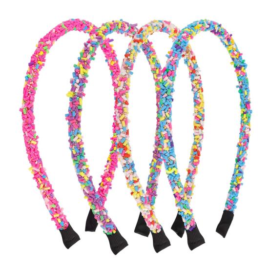 Thin Headbands for Girls Sparkly Sequin Hairbands Non-slip Cute Glitter Hair Accessories for Children Toddlers