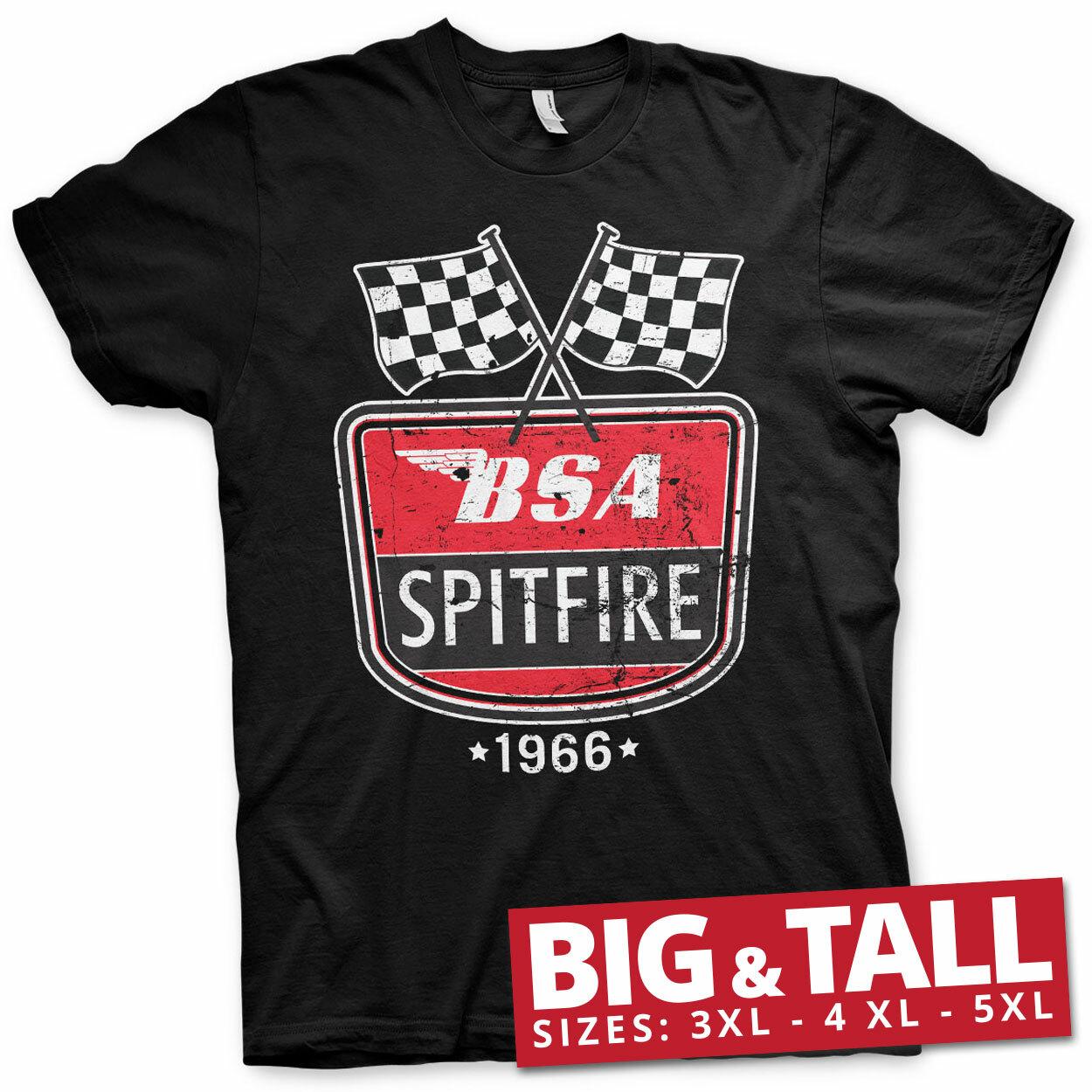 Licensed B. S.A. Motorcycles Spitfire 1966 Big Tall 3XL 4XL 5XL Mens T- S