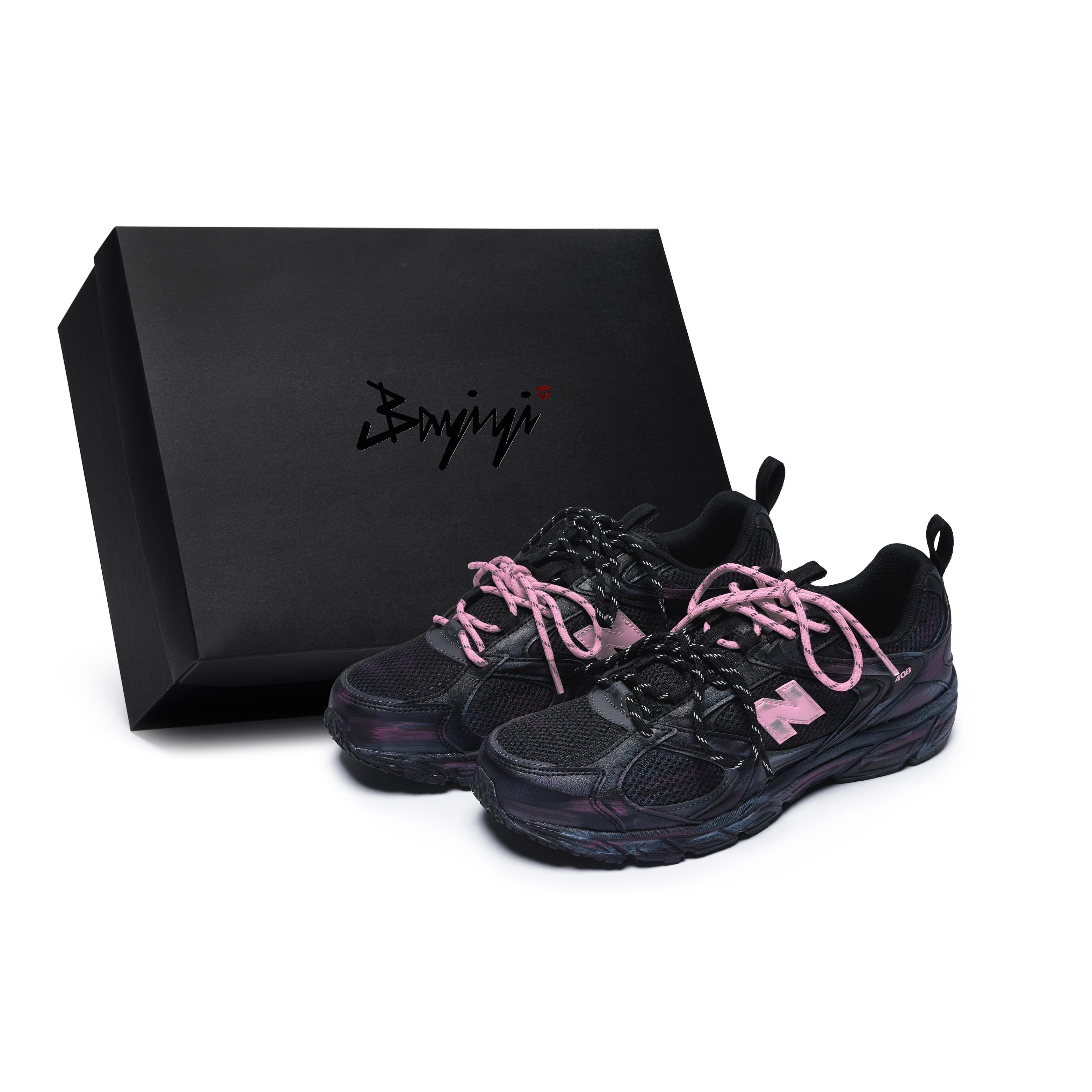 

New Balance 408 Slip Resistant Low top Running Shoes Unisex Black Pink D Width ML408K(Team80-S-BOX) 45