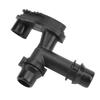 Radiator Coolant Water Hose Connector 17111707817 ABS Black Replacement for E46 3 Series
