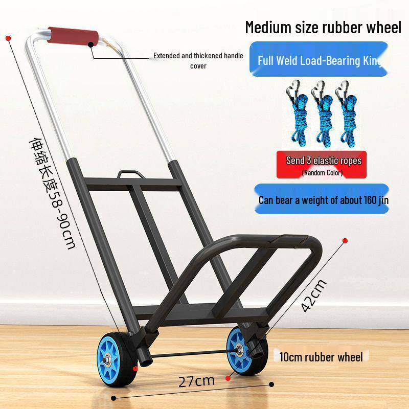 Foldable Handcart for Shopping and Luggage Transport