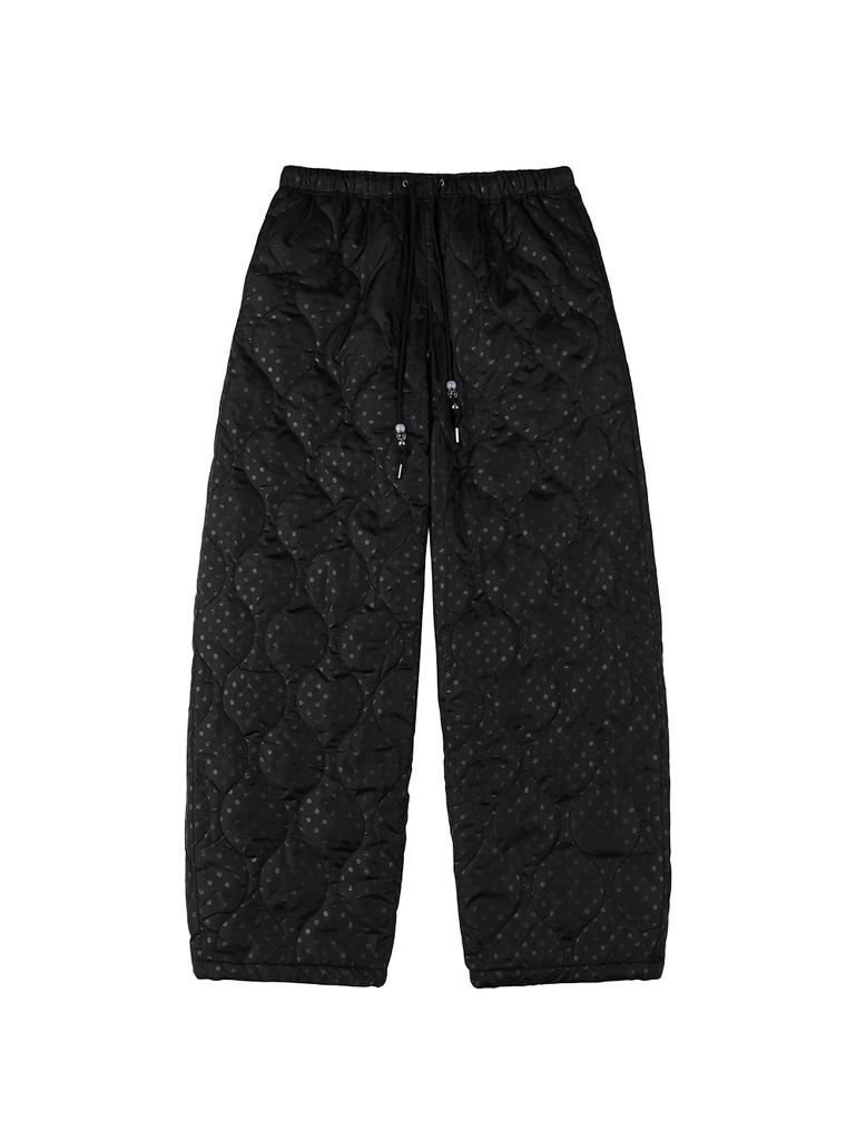 TUOMIO Dot Quilted Pants [Black]