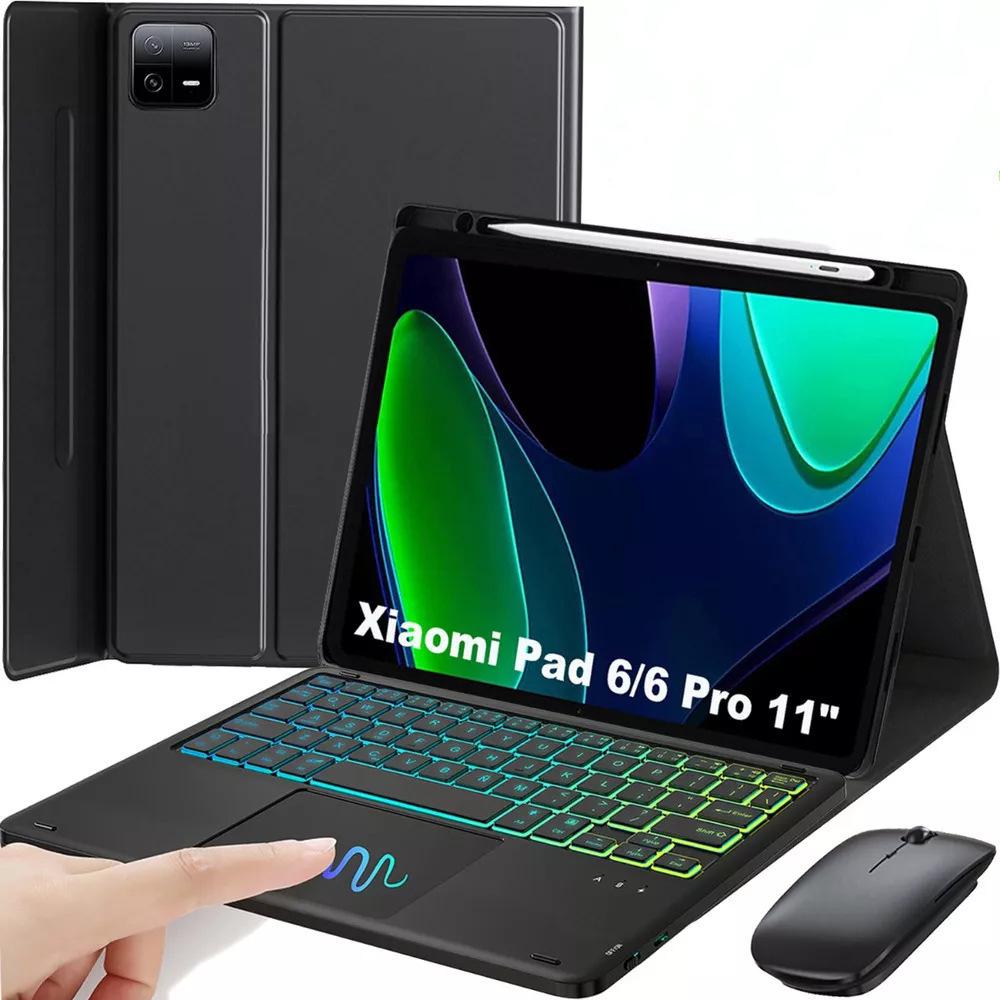 Compatible Bluetooth Keyboard Case with Backlight and Pen Slot for Redmi Pad 12.1 & Huawei MatePad 11.5S