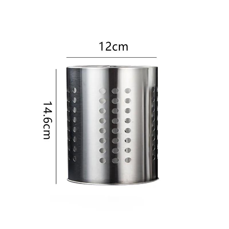 Stainless Steel Kitchen Gadgets Tableware Chopsticks Knife Fork Scissors Clip Hollowed Out Drain Storage Container