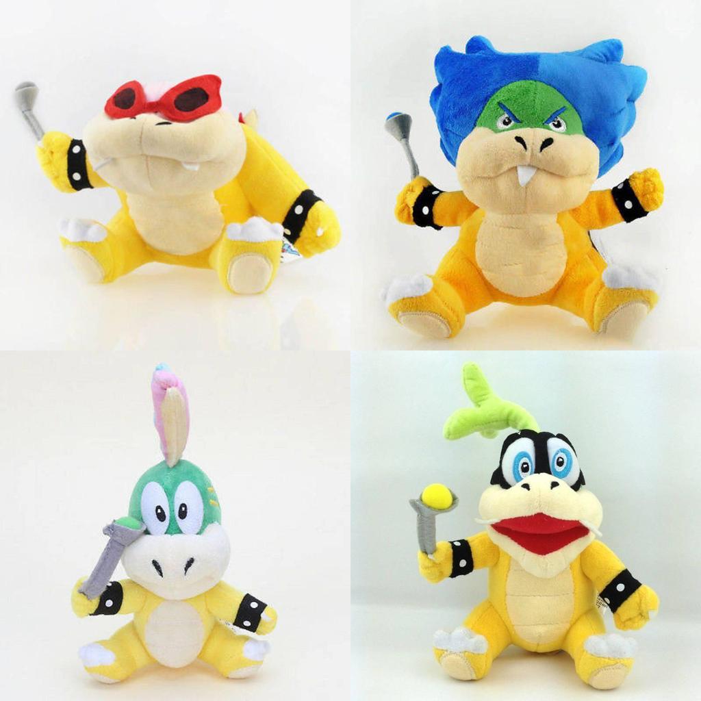 Adorable Koopalings Super Mario Bros 7" Koopa Plush Toy Ideal Kids Gift Usa Seller