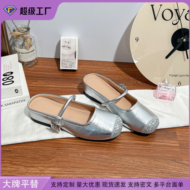 Women's fashion single shoes women's small thick-soled inner height-increasing bag head sandals women's high-end and versatile Muller shoes