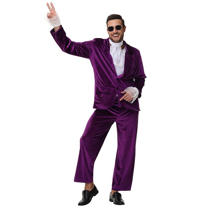 Cosplay adult men's retro disco stage outfit 80s performance costume cosplay costume cosplay costume