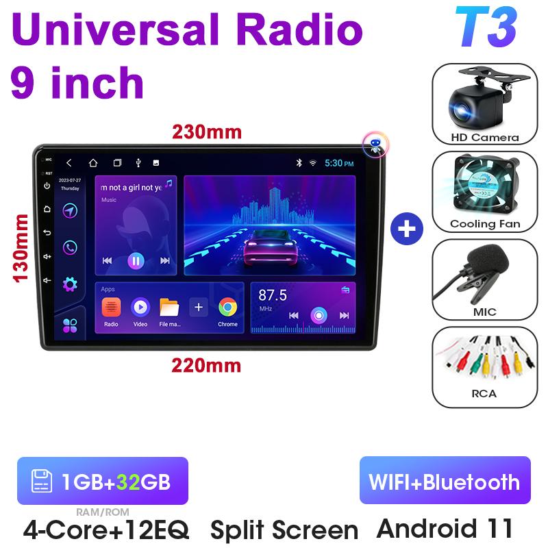 Universal 7 9 Inch Car Radio 2 Din Android 12 Wireless CarPlay Auto Intelligent Systems Smart Autoradio For Nissan Toyota Kia