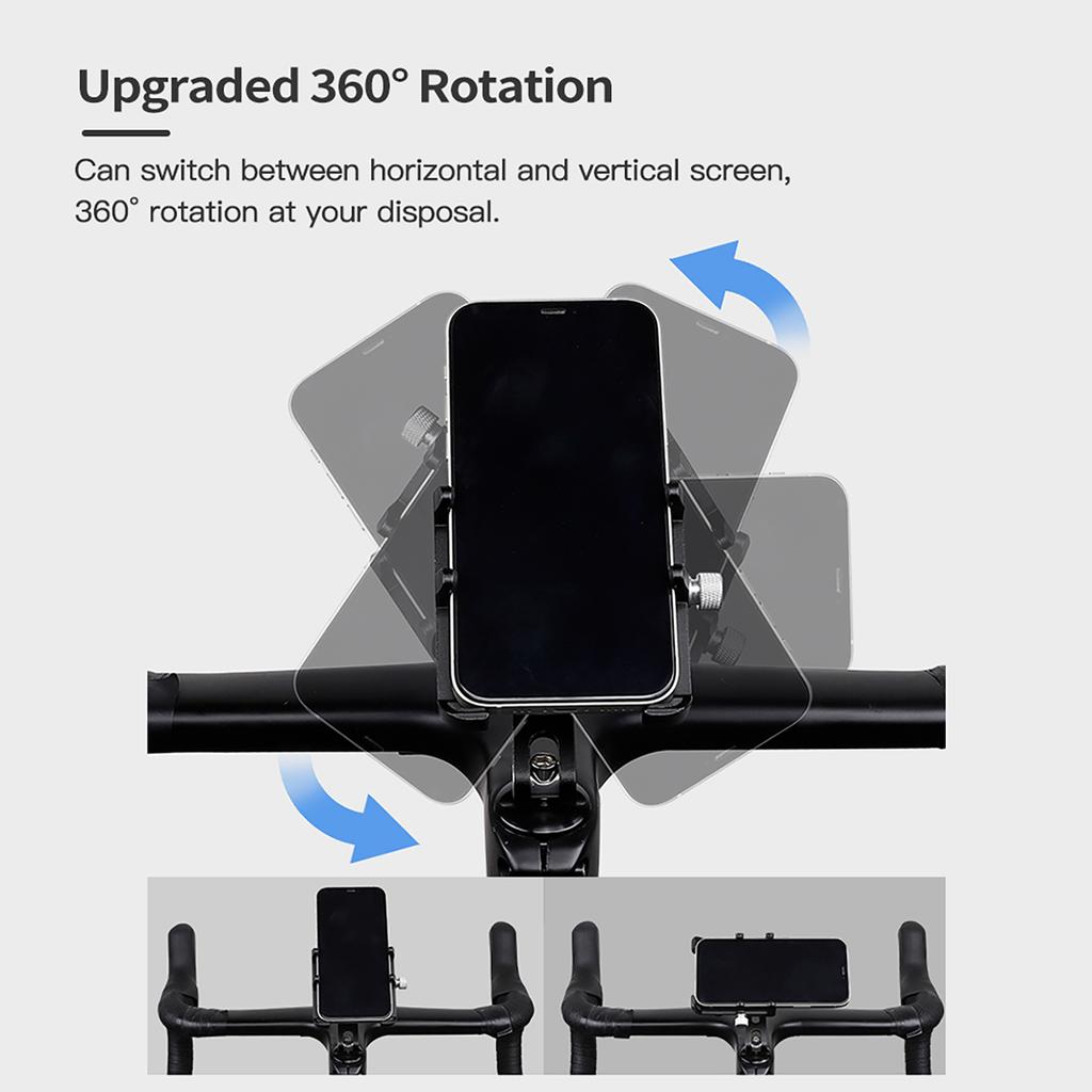 Aluminum Alloy   Phone Mount Bike Stem Phone Rack Rotating Mobile Phone Bracket