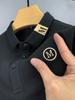 High-End Embroidered Men's Cotton Polo Shirt: Summer Short-Sleeved Lapel Design