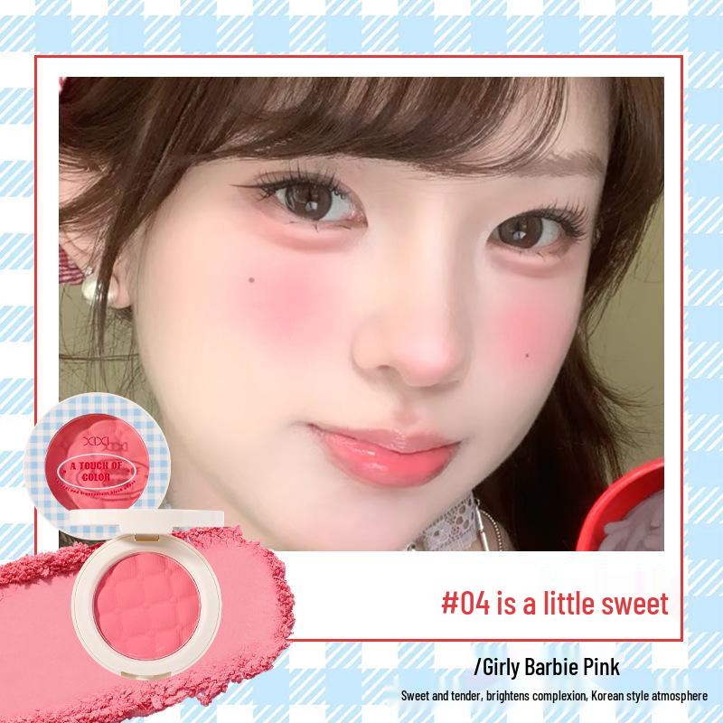 XIXI Plaid Cloud Mist Blush: High Pigment, Girly Color for Everyday Use